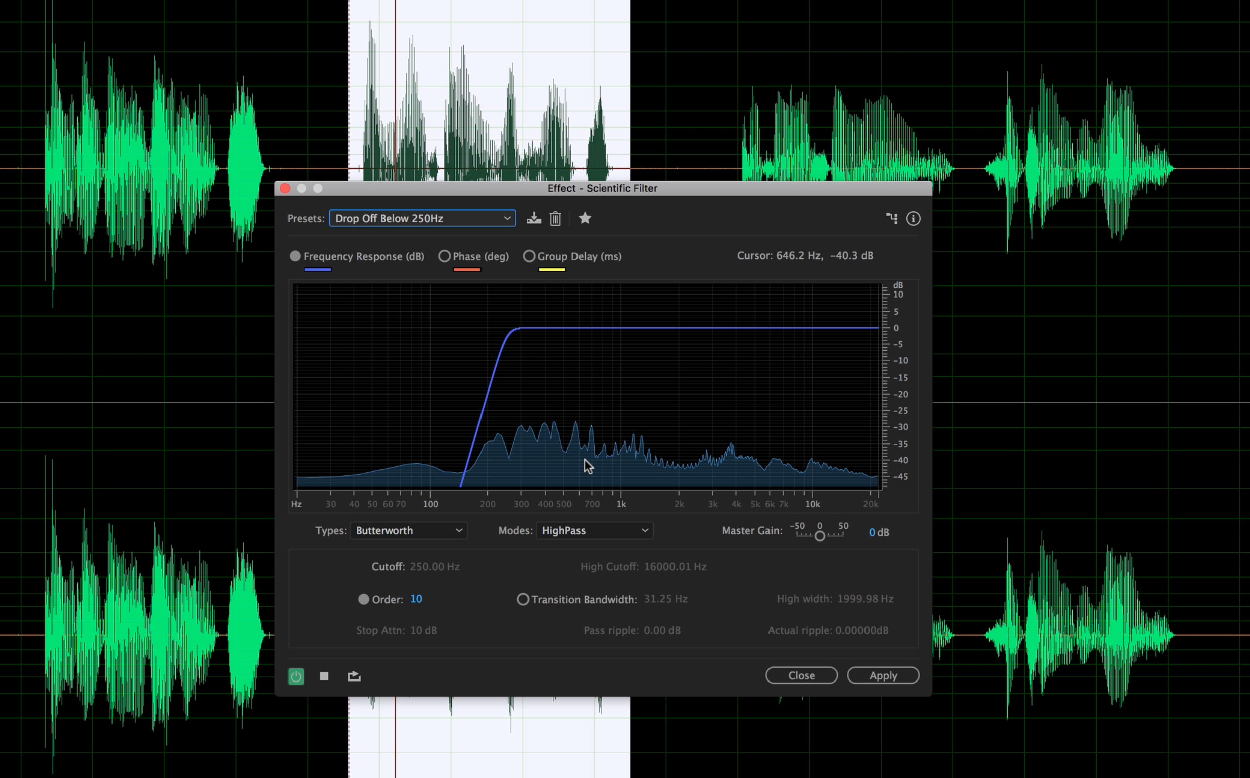 adobe audition podcast effects